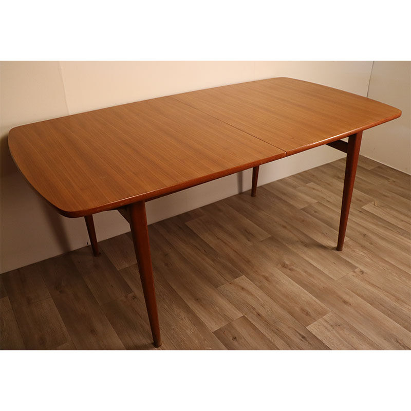 Scandinavian expandable teak dining table circa 1960