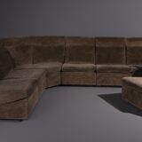 Canapé modulaire Walter Knoll en velours brun