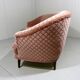Pink velour rounded sofa 1950’s