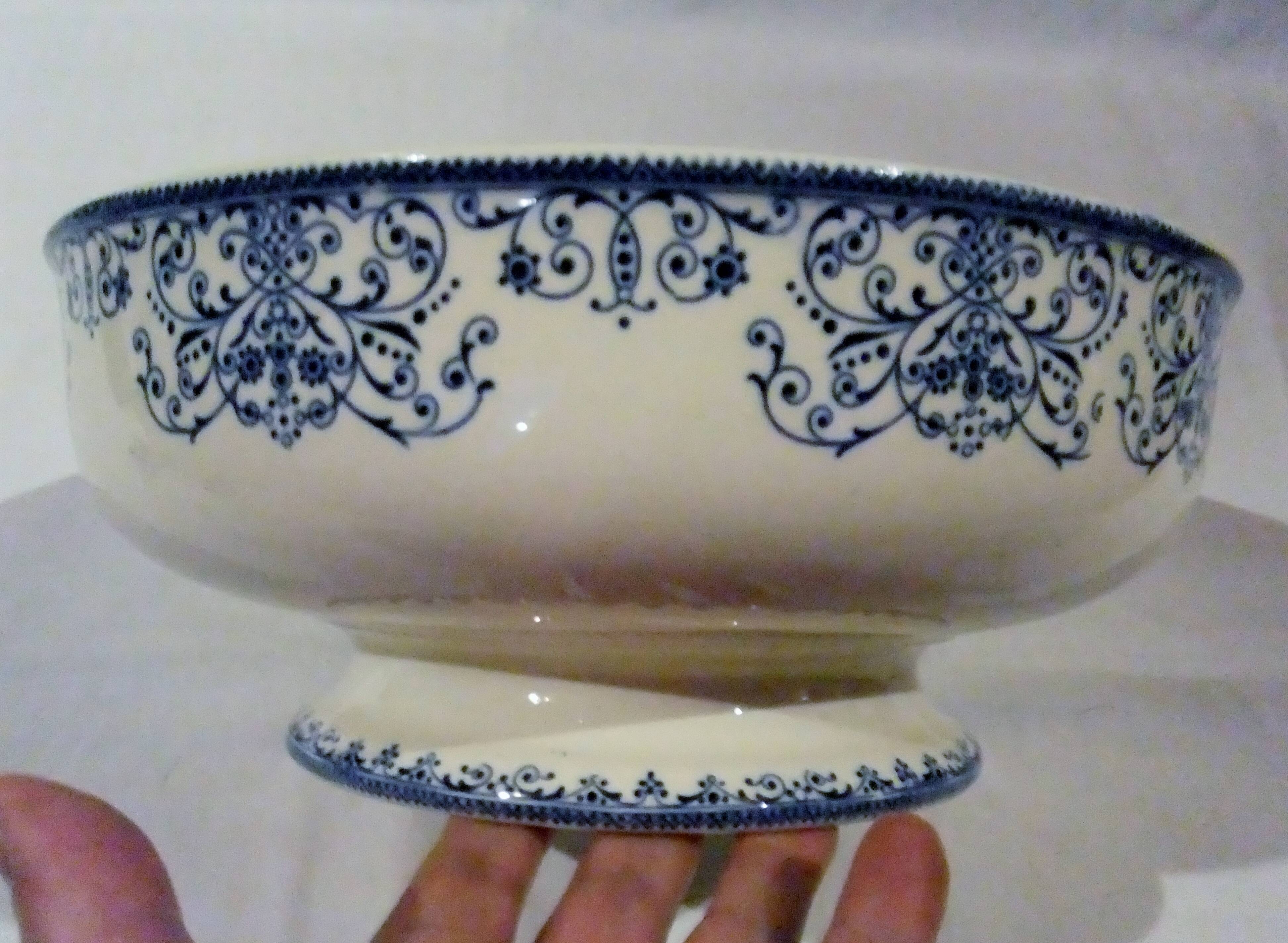 Old salad bowl Boulenger Choisy Le Roi earthenware art Moustiers