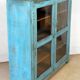 Burmese teak showcase with original blue patina
