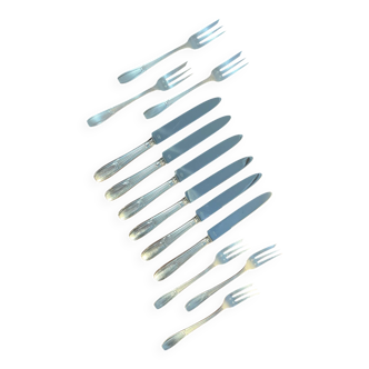 SFAM silver metal dessert cutlery