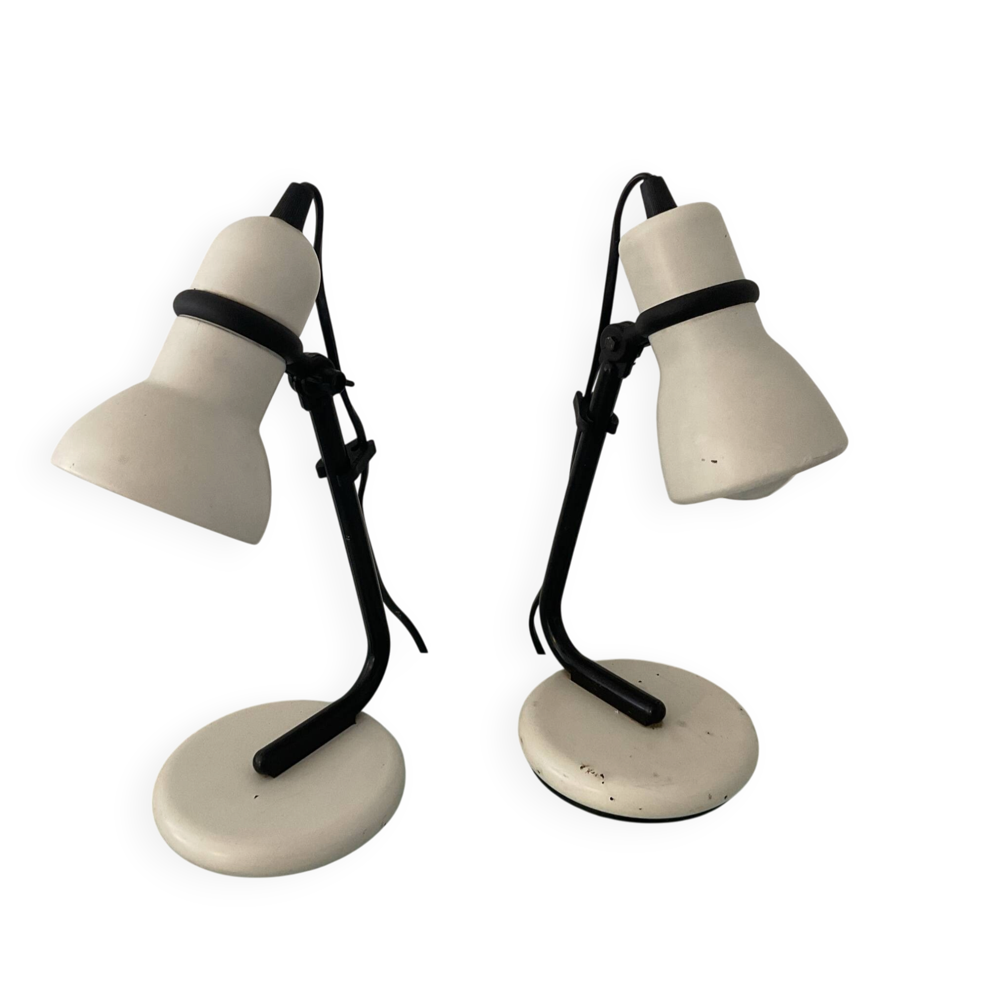 Paire de lampes de bureau articulées des années 70-80