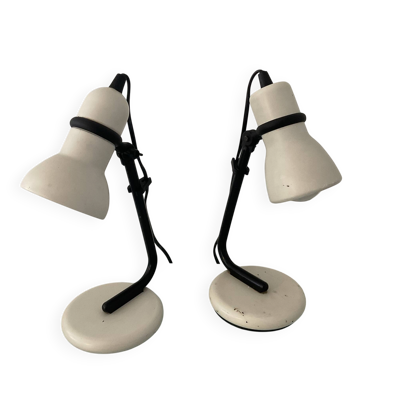 Paire de lampes de bureau articulées des années 70-80
