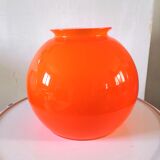 Globe en opaline orange design années 70
