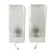 Pair of zipper wall lamps, made of glass 70