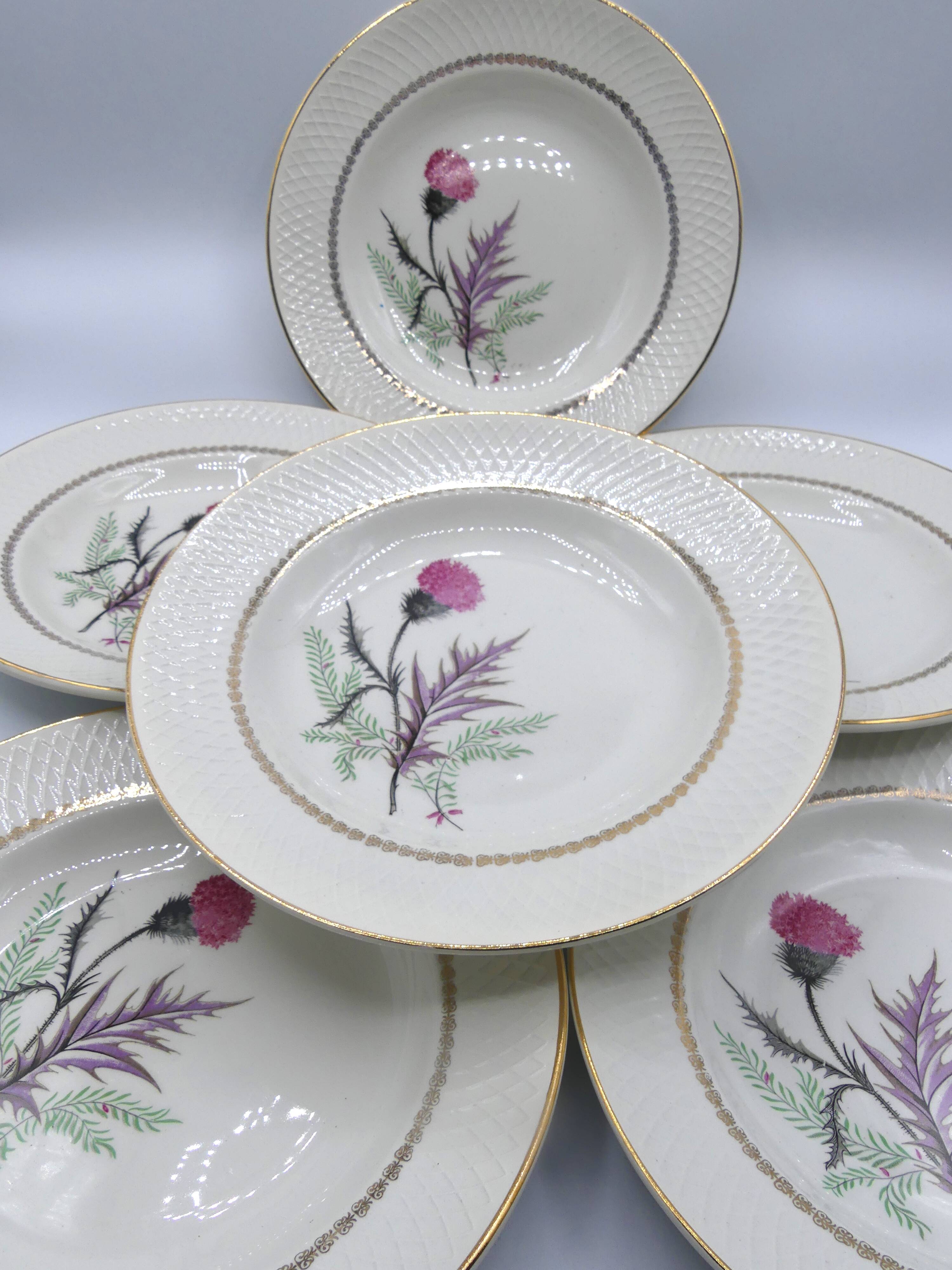 6 plates Moulin des Loups Imperia hollow