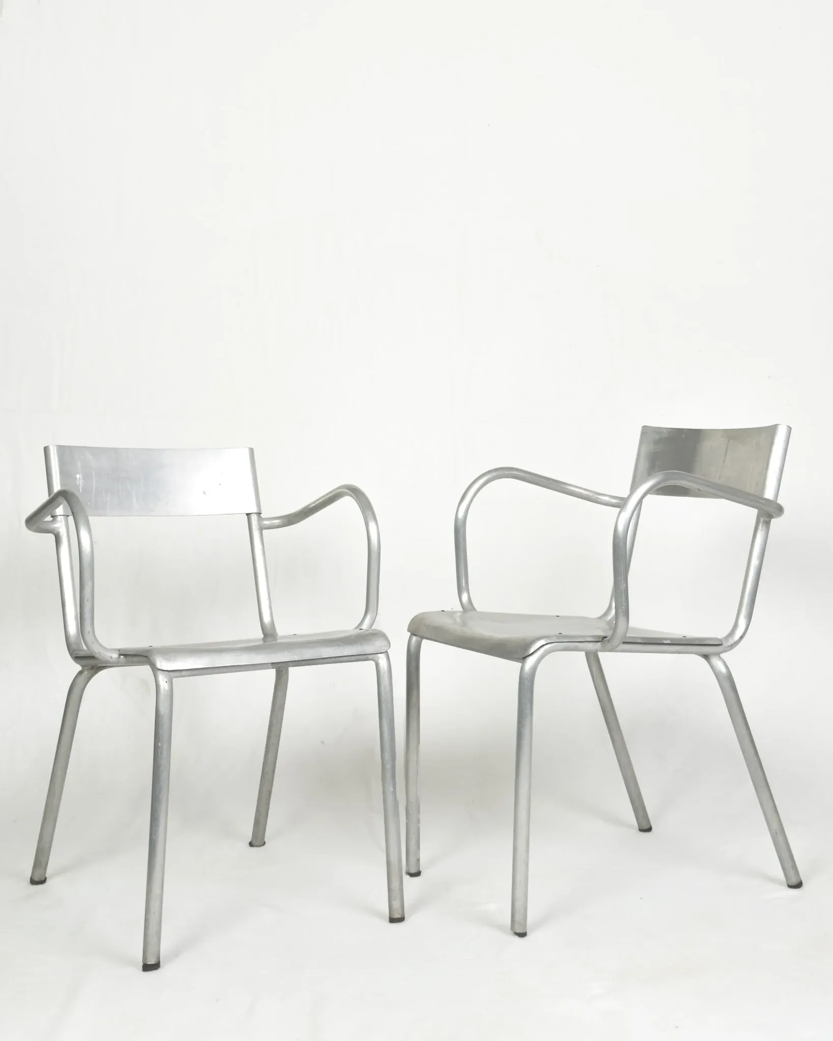 Aluminium armchairs by Castagna, Sale Marasino, Italy, 1930s - set of 2