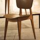 Trio of vintage 6157 chairs by Roger Landault leather and wood 1950