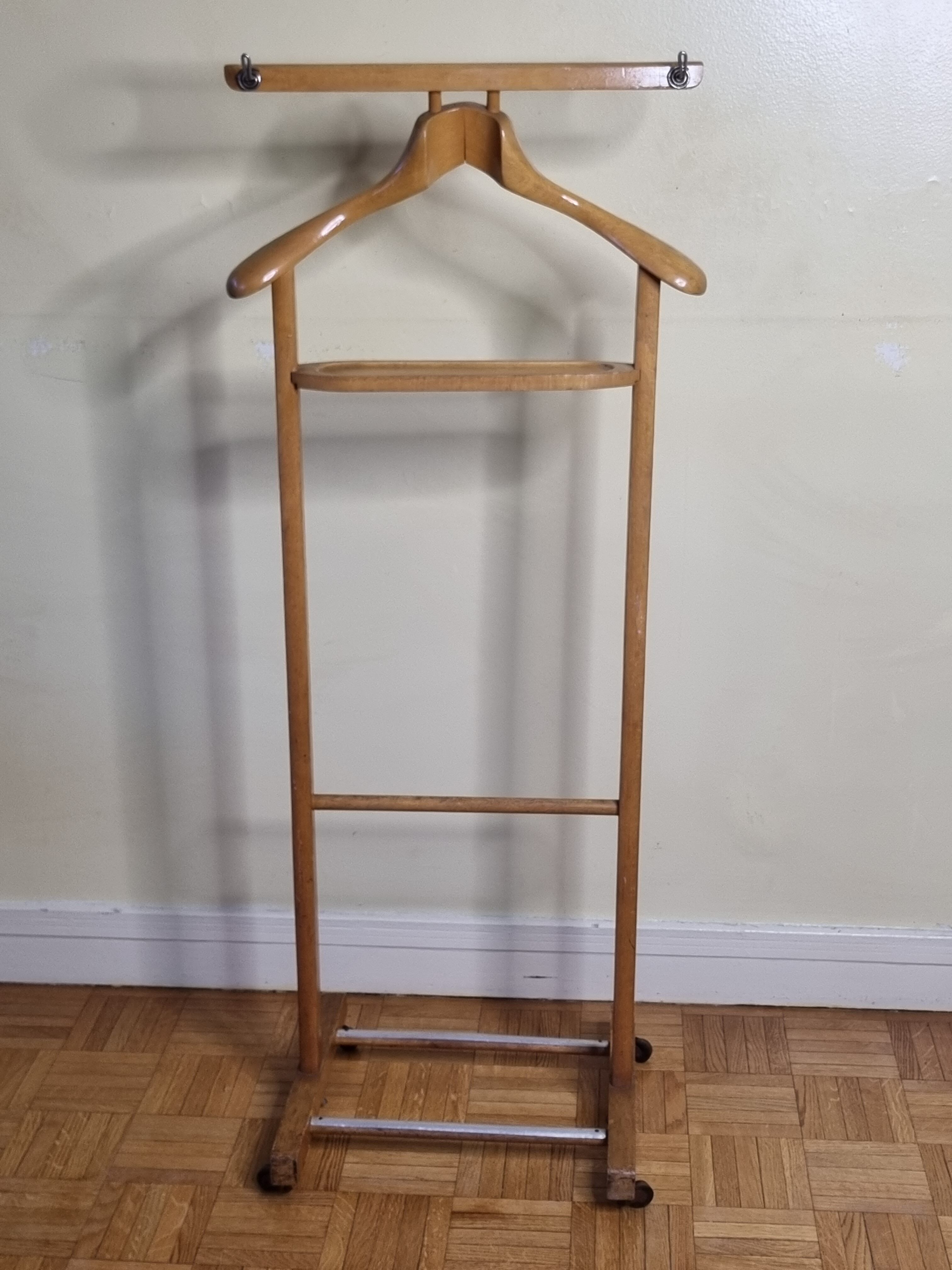 Night valet, blond wood, 50s