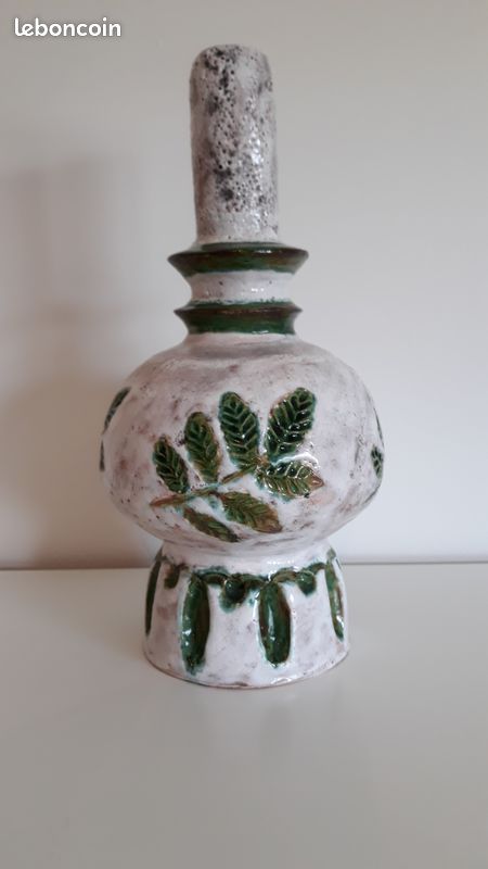 Lamp base with incised decoration