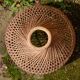 Large rattan pendant light, handmade, 55x40cm