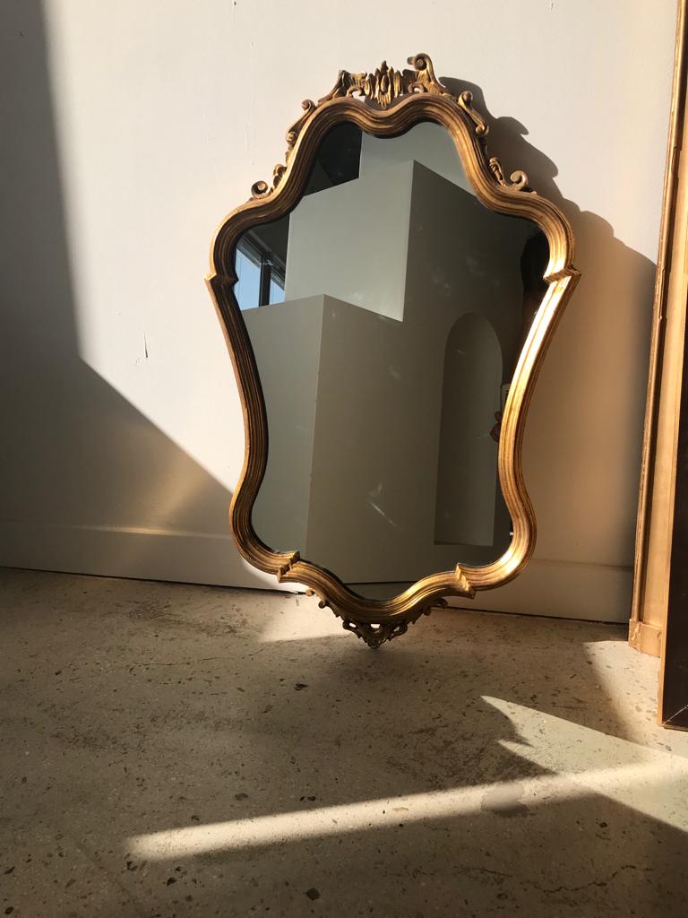 Gilded mirror louis XV H style:82cm