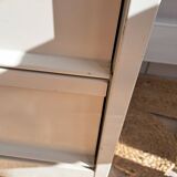 Vintage metal clamshell cabinet