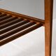 1960s Scandinavian oak coffee table with slatted shelf