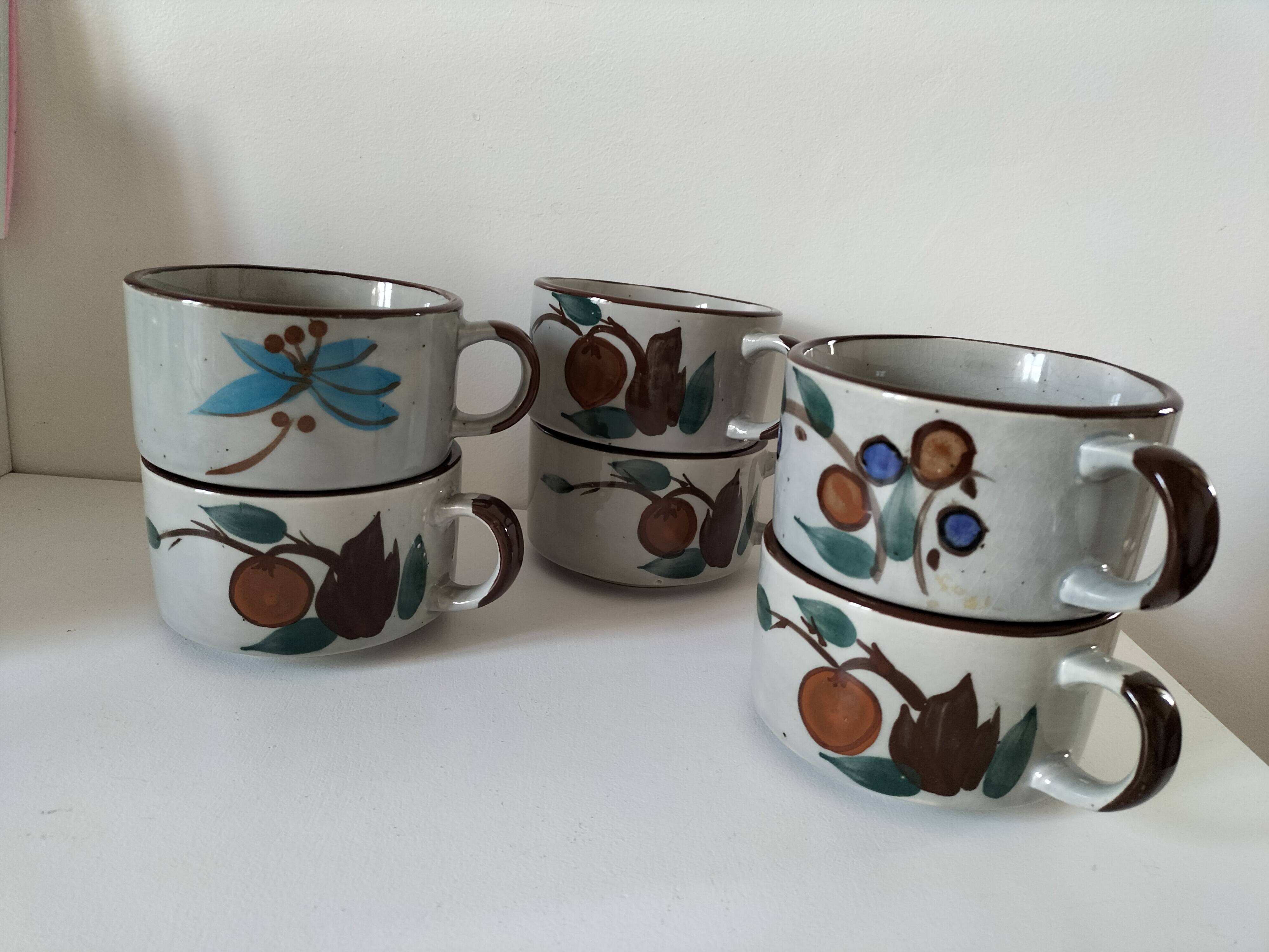 Large stoneware mugs