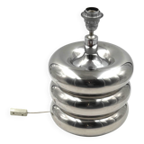Pied de lampe de table chromé Hollywood Regency, Luci Milano, Italie, années 1970