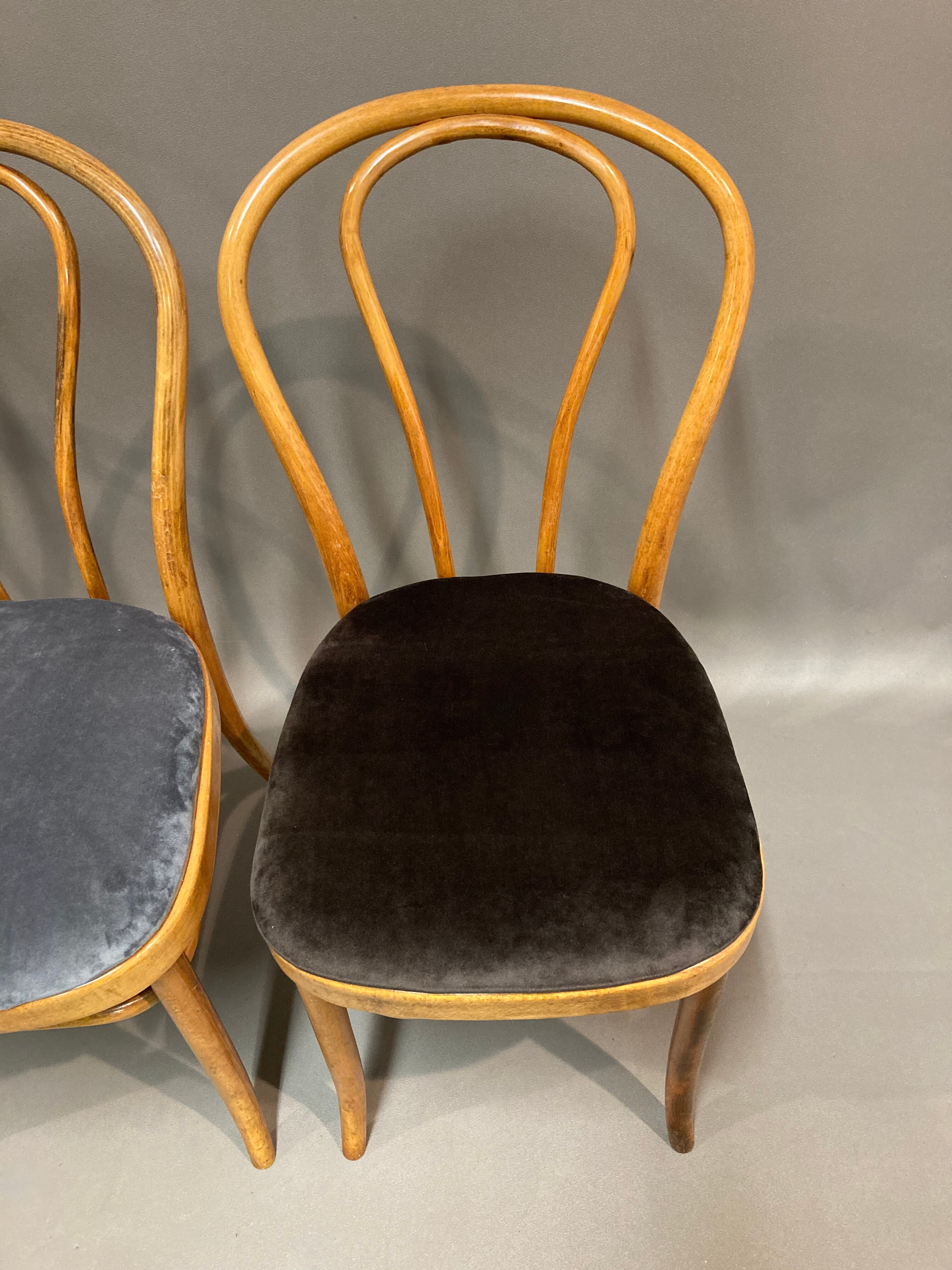 Set of 8 bistro chairs 1950