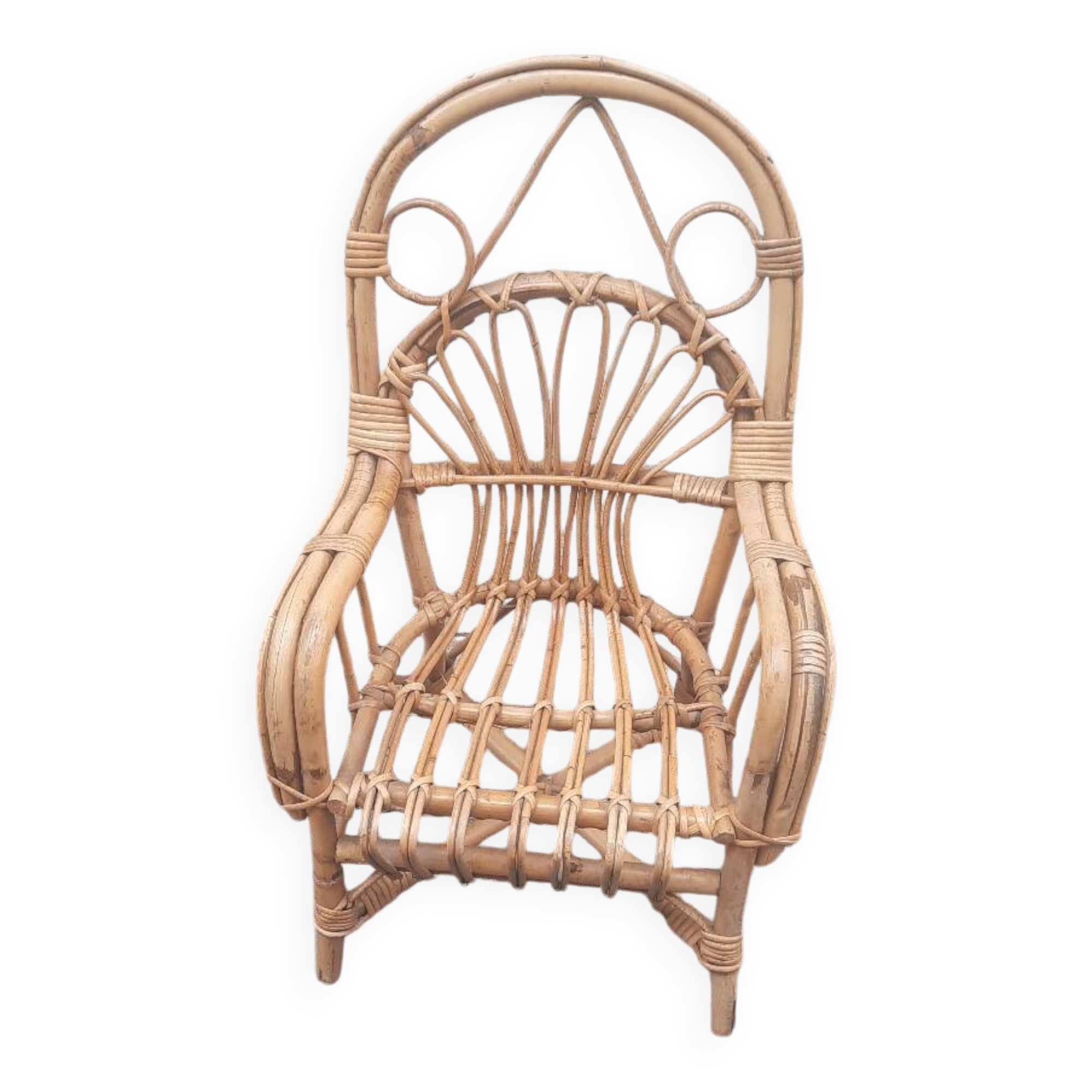 Rattan children's armchair