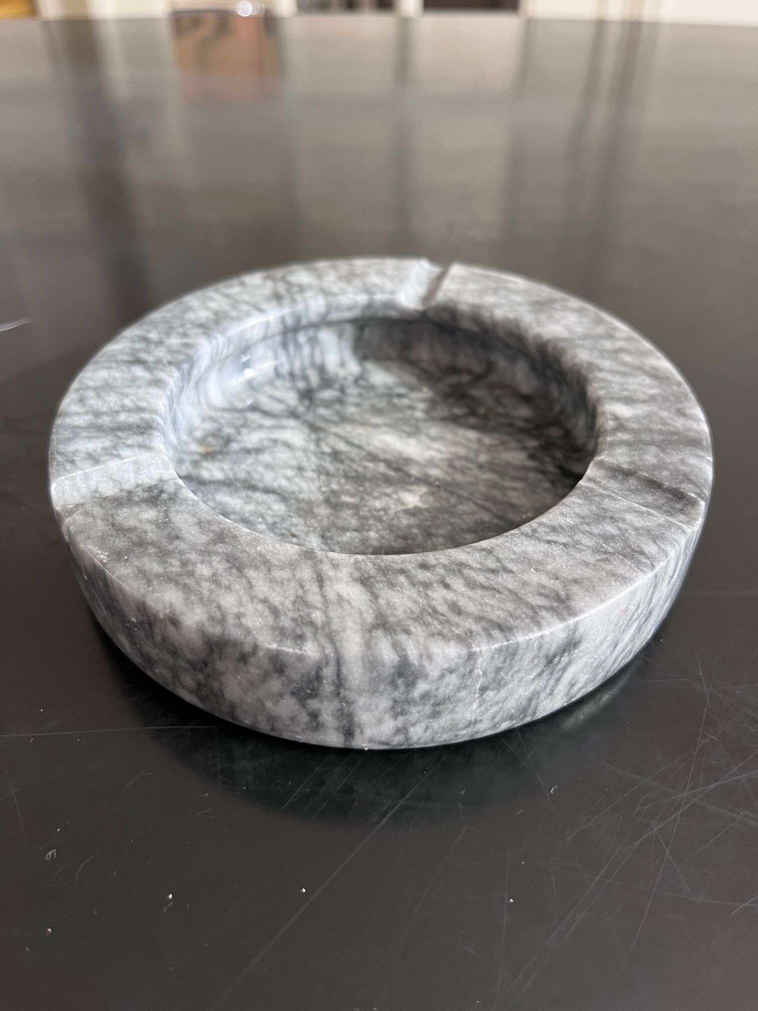 Gray marble ashtray