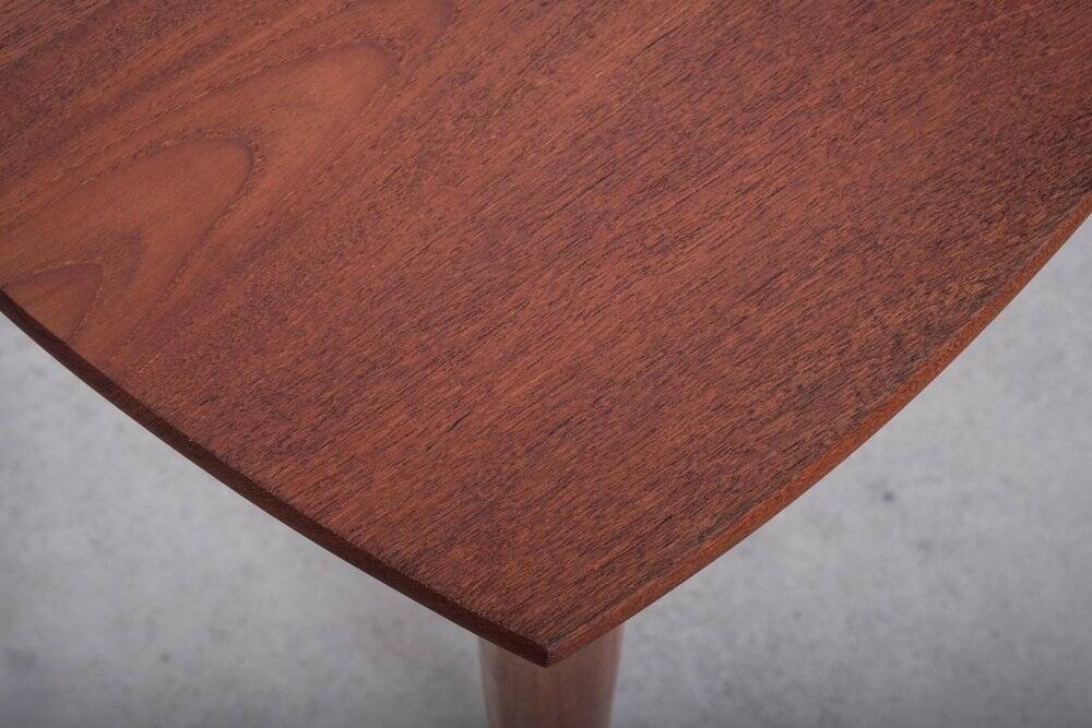 Triangular Coffee or Side Table in Teak, Denmark, 1960s