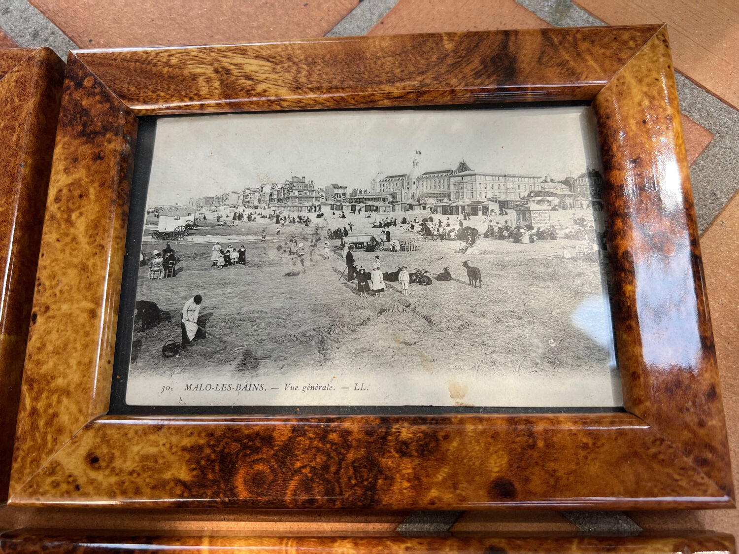 Set of 4 old postcard frames