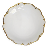 Large antique hollow plate in gilded porcelain – Tirschenreuth, Bavaria –