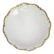 Large antique hollow plate in gilded porcelain – Tirschenreuth, Bavaria –