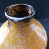 Vase moutarde grès vintage