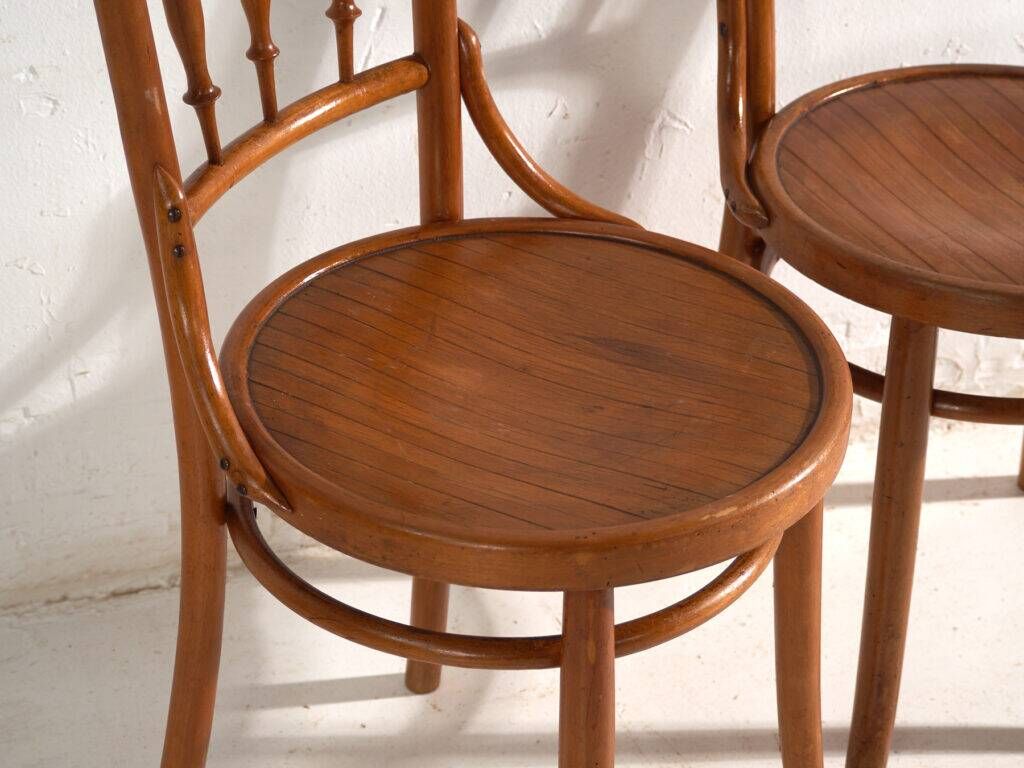 Antique bentwood chairs in Thonet style – Hungary, circa 1960 #8 – Set of 2 pieces