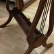 Lyre-shaped dressing table in solid Cuban mahogany from the Directoire period
