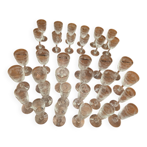 35 verres Cristal Saint-Louis