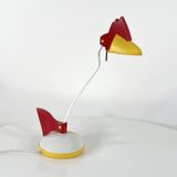Lampe de bureau toucan rouge et blanche de brilliant leuchten Germany, 1980