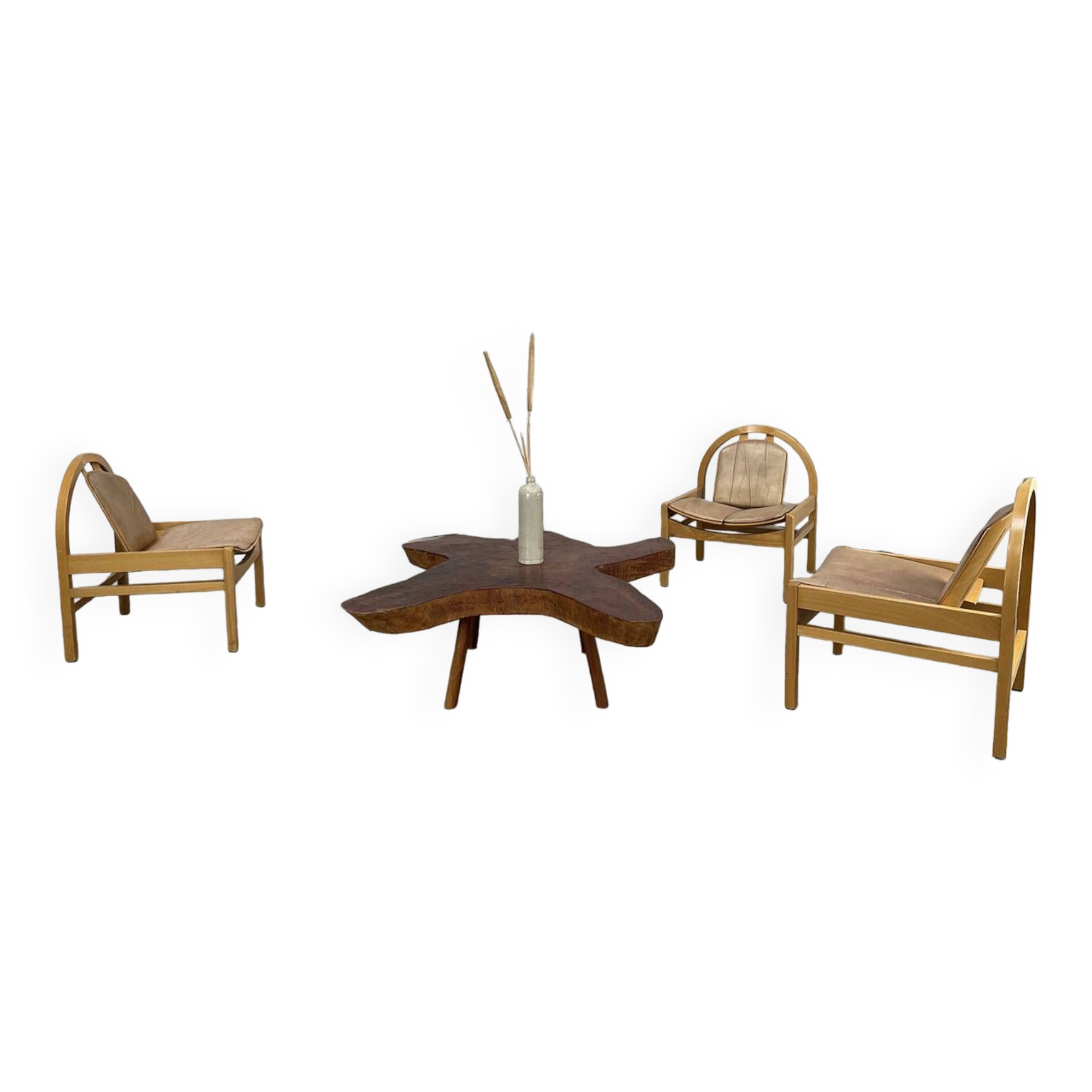 1960s coffee table in redwood