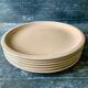 Lot de 6 assiettes Jars cantine rose buvard