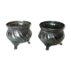 Pair of silver pepper shaker punch minerve