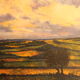 Tableau impressionnist huile sur toile paysage nature campagne champs bocage en france