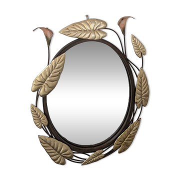 Oval mirror Hollywood Regency 60s/70s