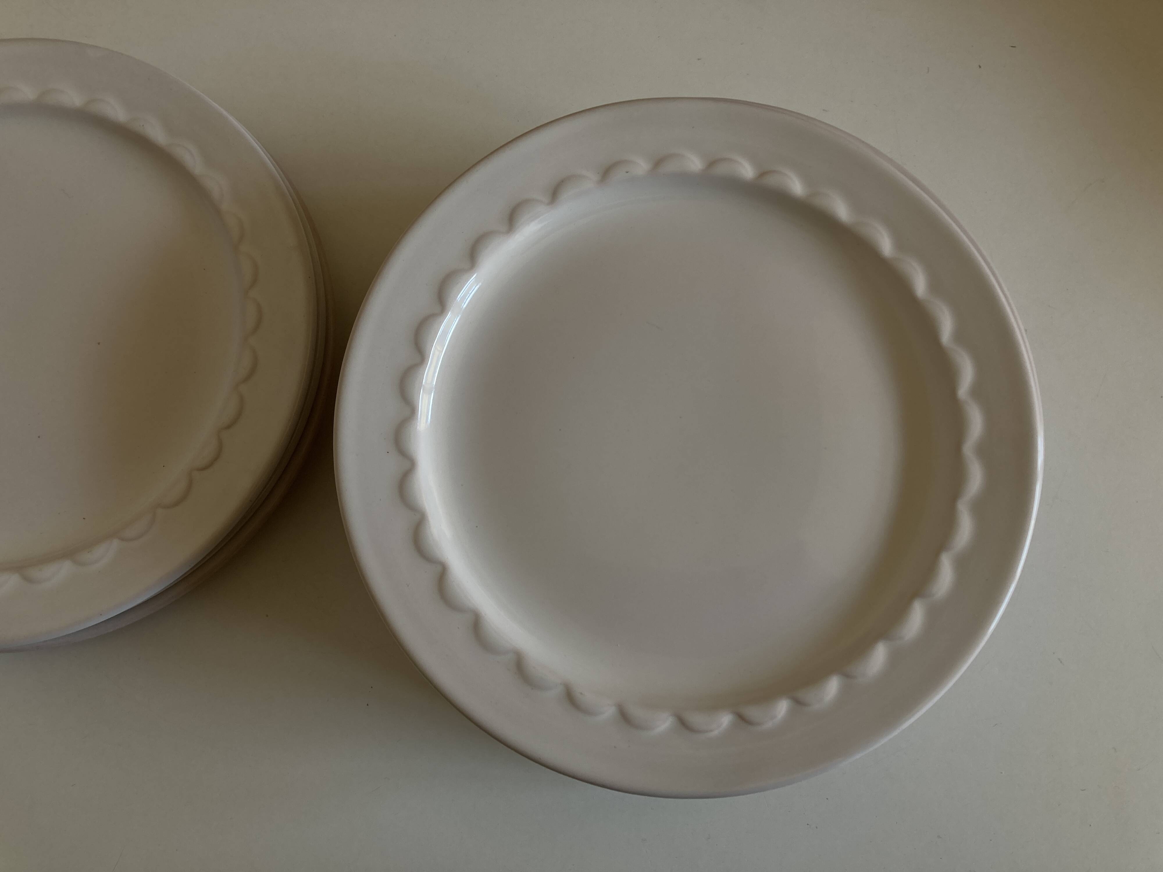 Set of 10 Festons dessert plates by Pierre Motton Gien 1970