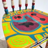 Painted wooden high chair
