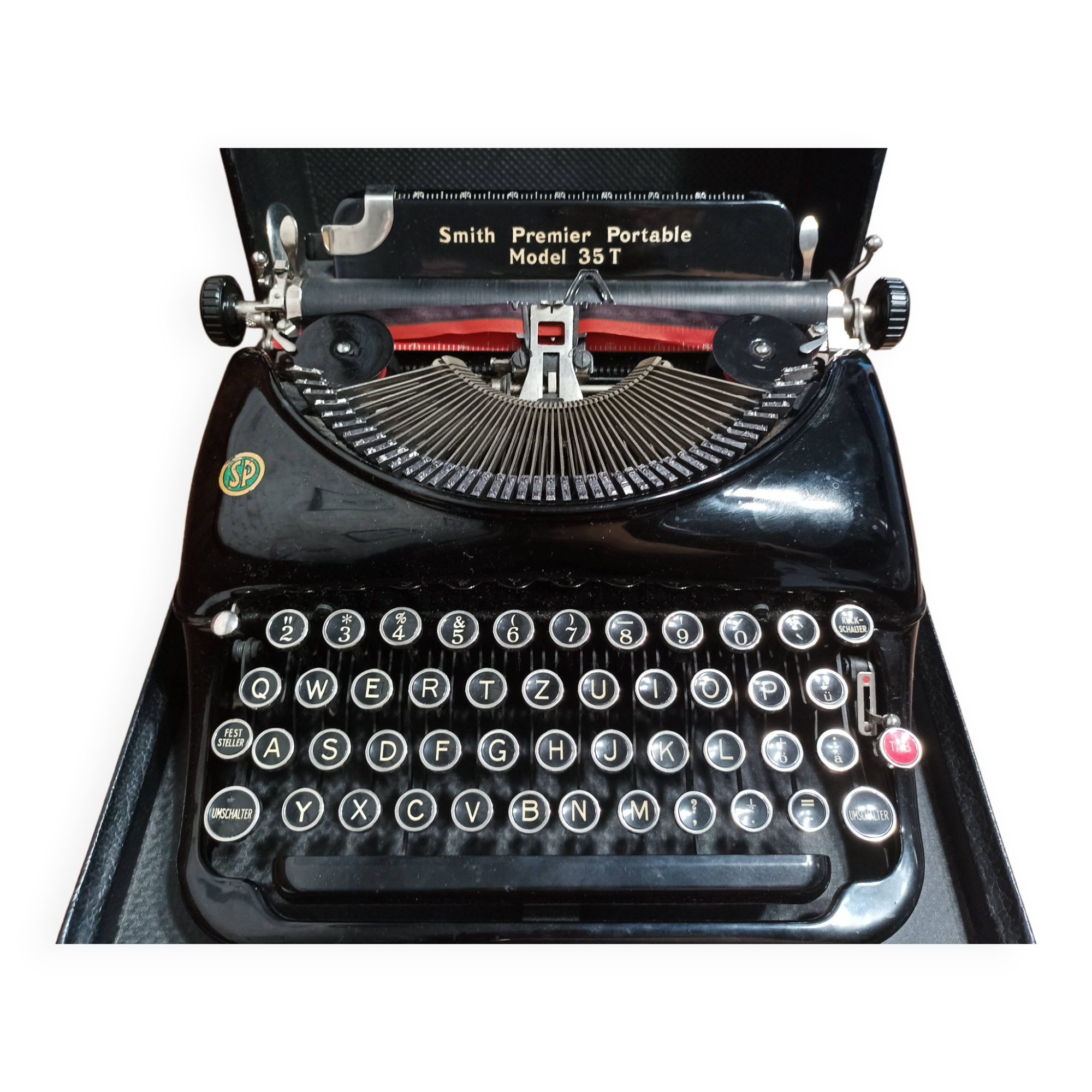 Smith first portable model 35 black typewriter usa 1937