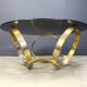 Vintage brass coffee table attributed to Knut Hesterberg, 1970s