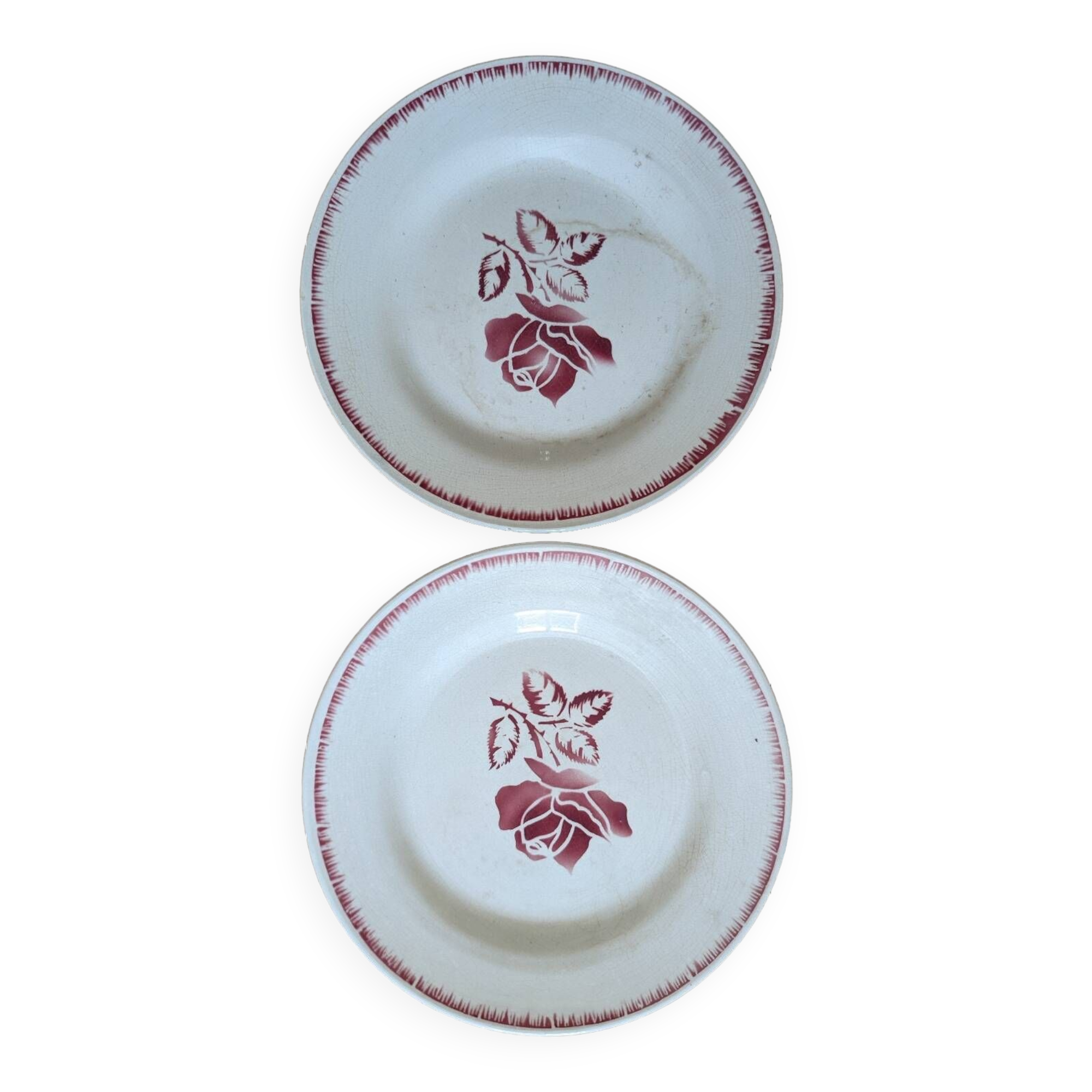 2 Digoin Sarreguemines Rolande dinner plates