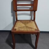 Chaise paillée style pierre cruege