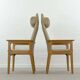 Pair of danish highback chairs by domus danica