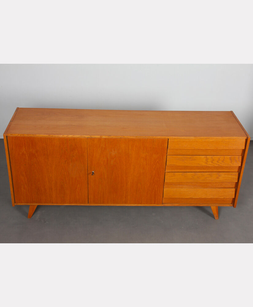 Wooden row by Jiroutek for Interier Praha, U-460, 1960