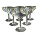 6 Champagne glasses – Cut crystal