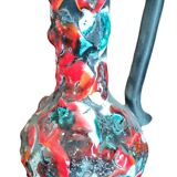 Old large vintage ocean rocaille vase and pitcher