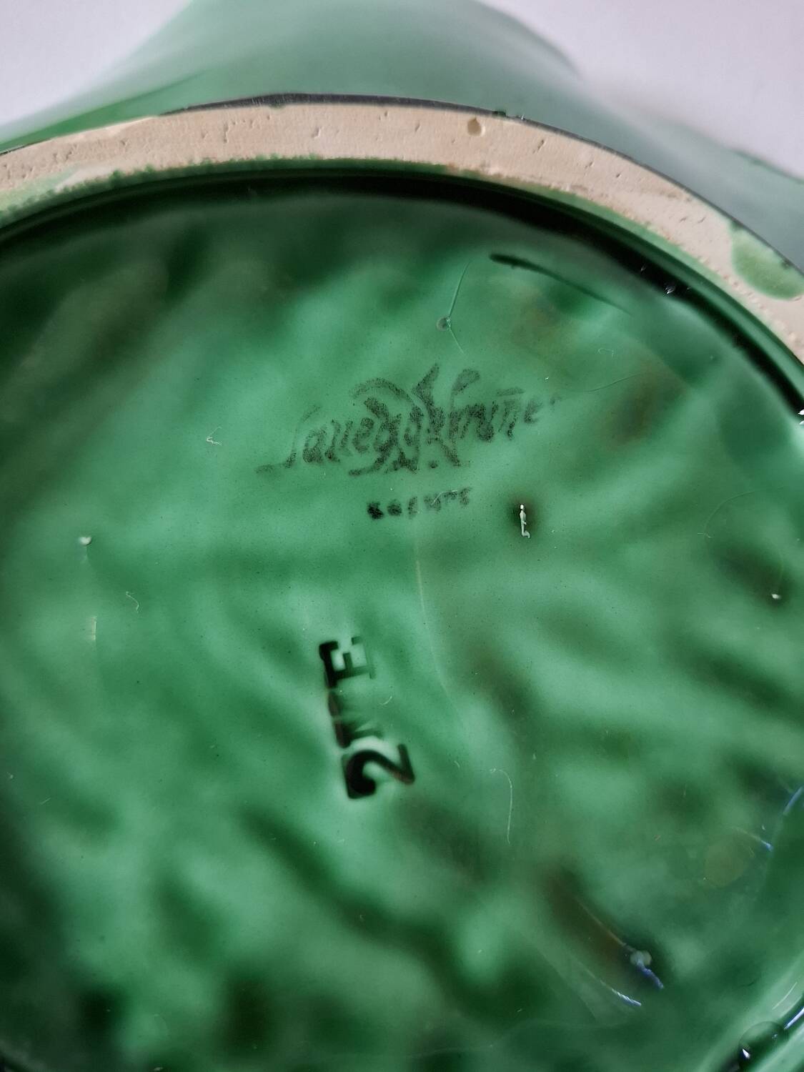 Vintage Sarreguemines slipware dishes