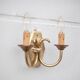 2-arm wall light, wall lamp, vintage knot wall light, brass wall light, interior decor, 70's
